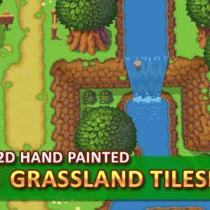2D Hand Painted – Grassland Tileset – Free Download