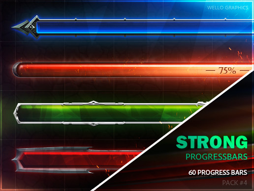 50 Progress Bars Pack 4 DANGEROUS PROGRESS – Free Download