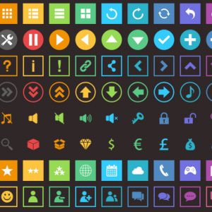 6000 Flat Buttons Icons Pack – Free Download