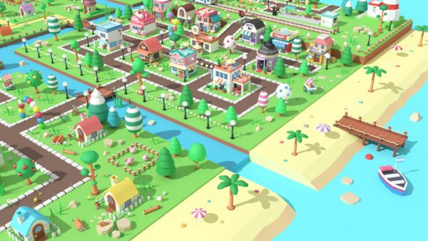 Cartoon Town Low Poly Assets – Free Download