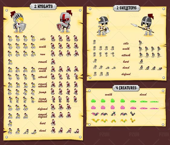Knight vs Undead – Game Sprites – Free Download
