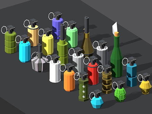 Low Poly Grenades – Free Download