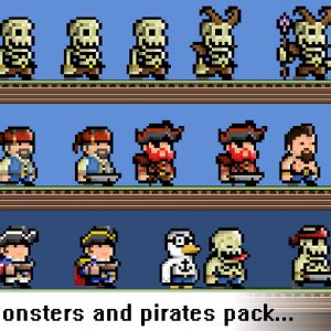 Monsters and Pirates Pixel Art Pack – Free Download