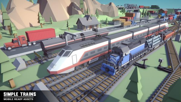Simple Trains – Cartoon Assets – Free Download