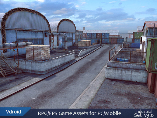 RPG FPS Game Assets for PC Mobile Industrial Set – Free Download