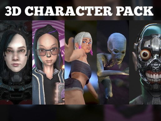 3D Character Pack (4 characters) LuciSoft