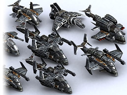 3DRT-Sci-Fi Gunships